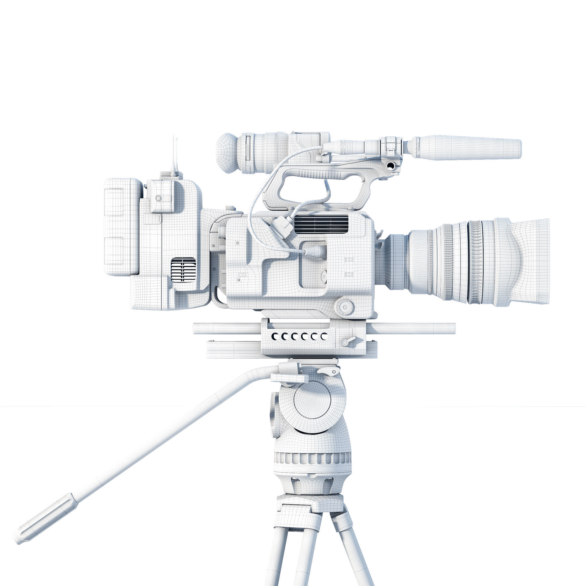 SONY Cinema FX9 Camera 3D model_10