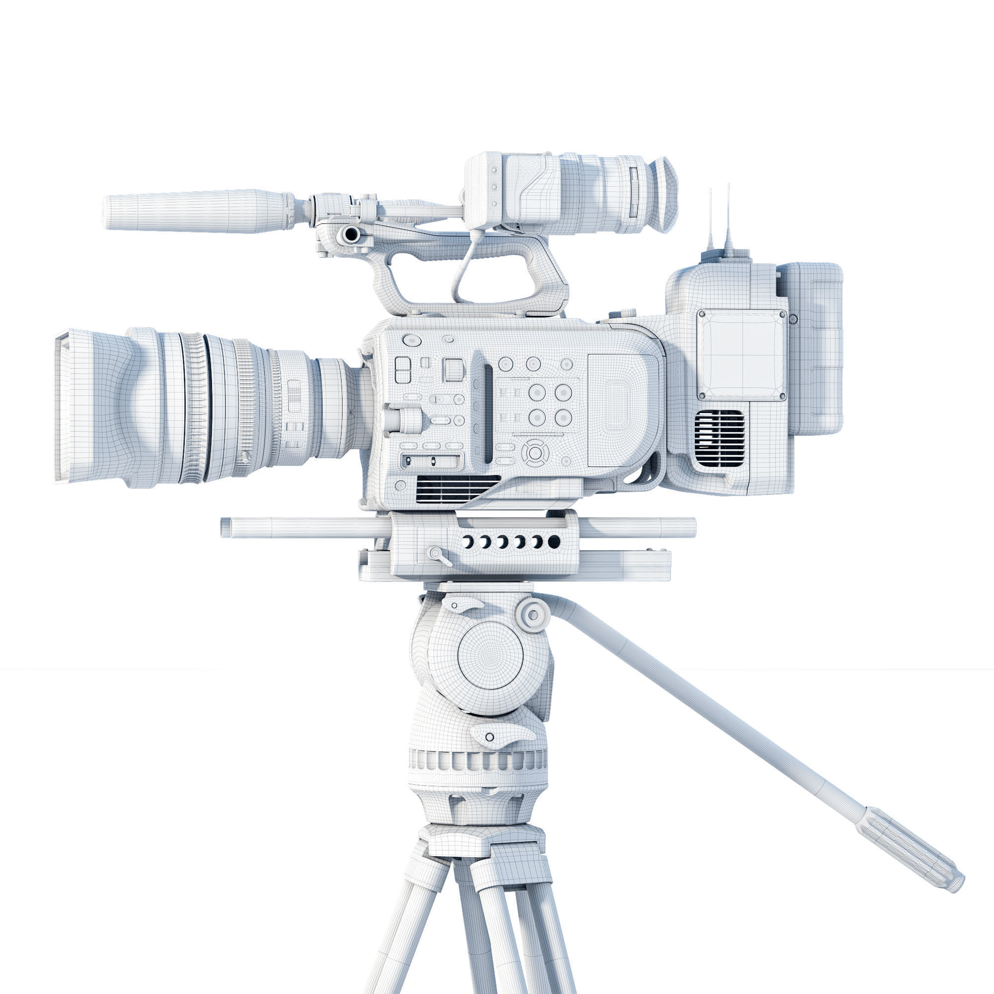 SONY Cinema FX9 Camera 3D model_11