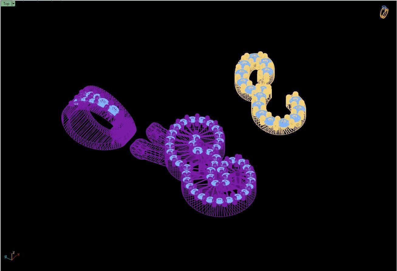 Custom Initial E Letter Diamond Pendant A to Z Alphabet Necklace 3D print model_15