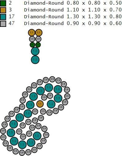 Custom Initial E Letter Diamond Pendant A to Z Alphabet Necklace 3D print model_17