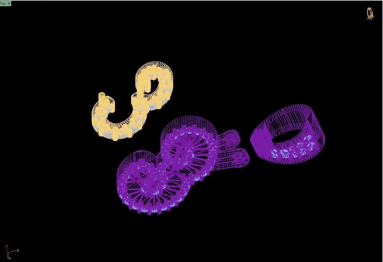 Custom Initial E Letter Diamond Pendant A to Z Alphabet Necklace 3D print model_16