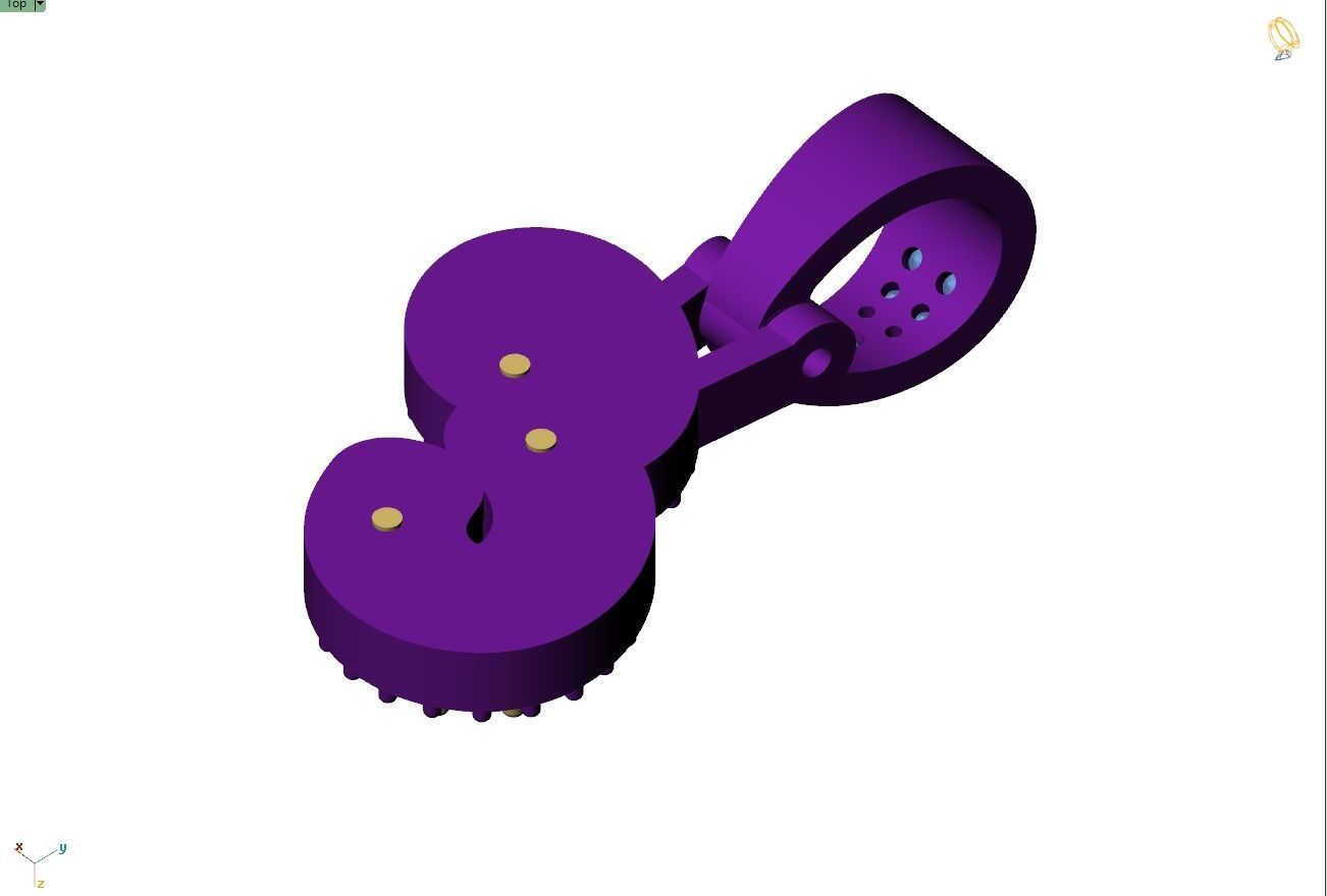 Custom Initial E Letter Diamond Pendant A to Z Alphabet Necklace 3D print model_9