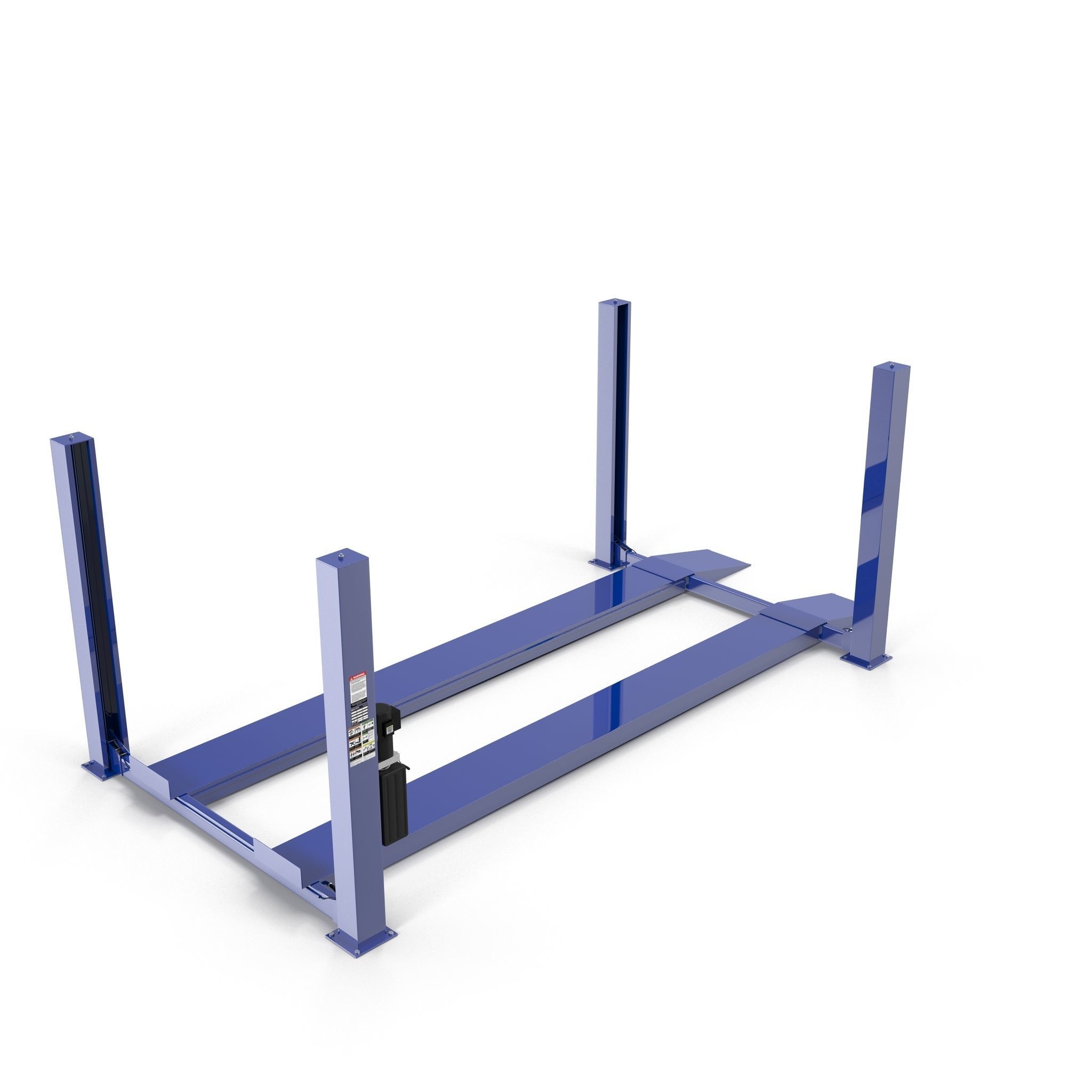 Car Lift Four Post Low-poly 3D model_4