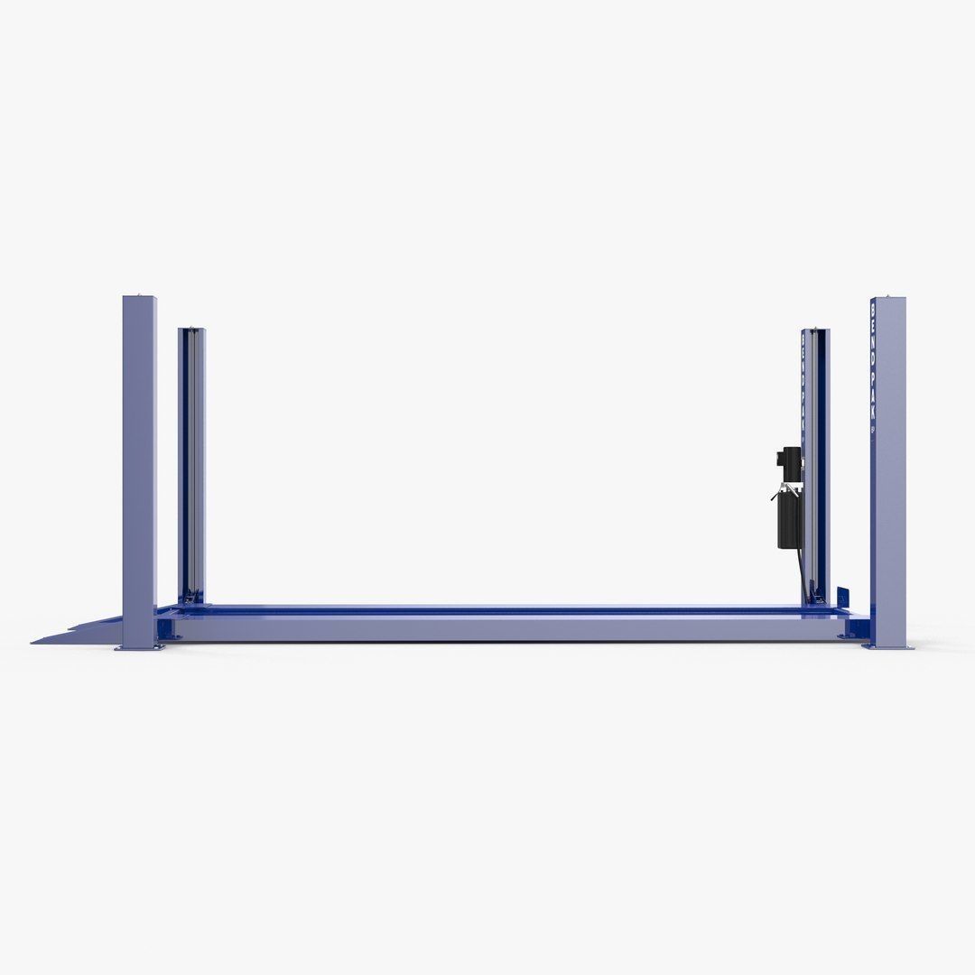 Car Lift Four Post Low-poly 3D model_12