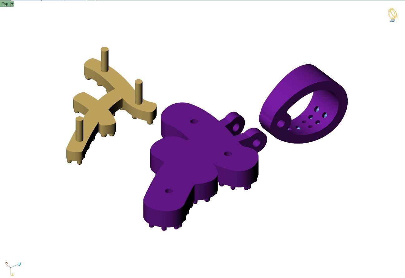 Custom Initial F Letter Diamond Pendant A to Z Alphabet Necklace 3D print model_13