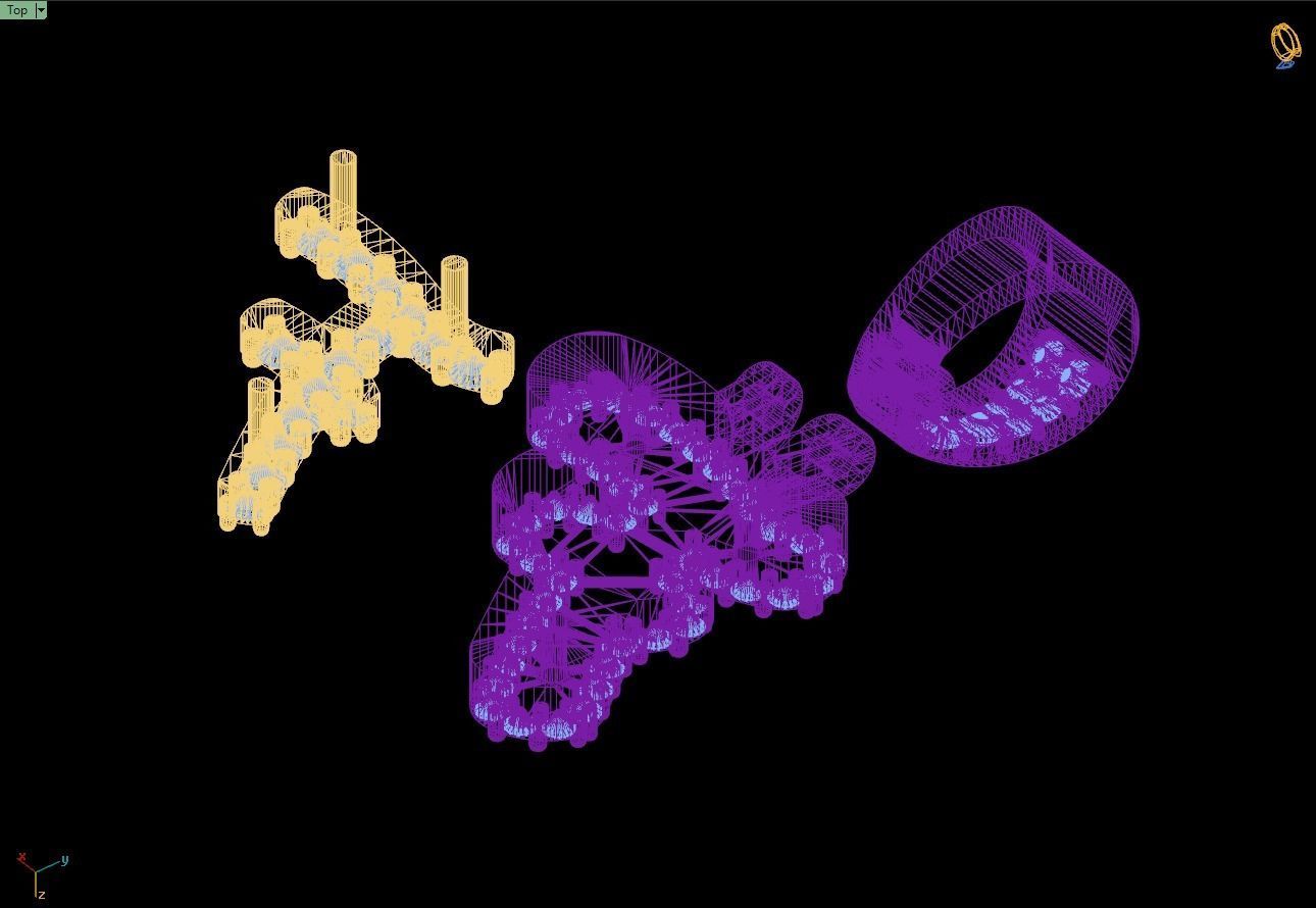 Custom Initial F Letter Diamond Pendant A to Z Alphabet Necklace 3D print model_16