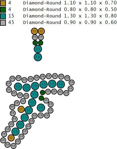 Custom Initial F Letter Diamond Pendant A to Z Alphabet Necklace 3D print model_17