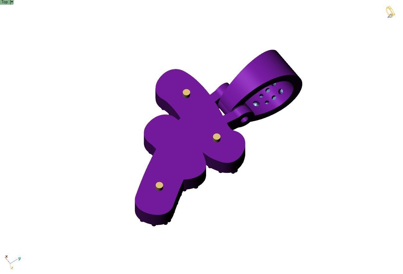 Custom Initial F Letter Diamond Pendant A to Z Alphabet Necklace 3D print model_9