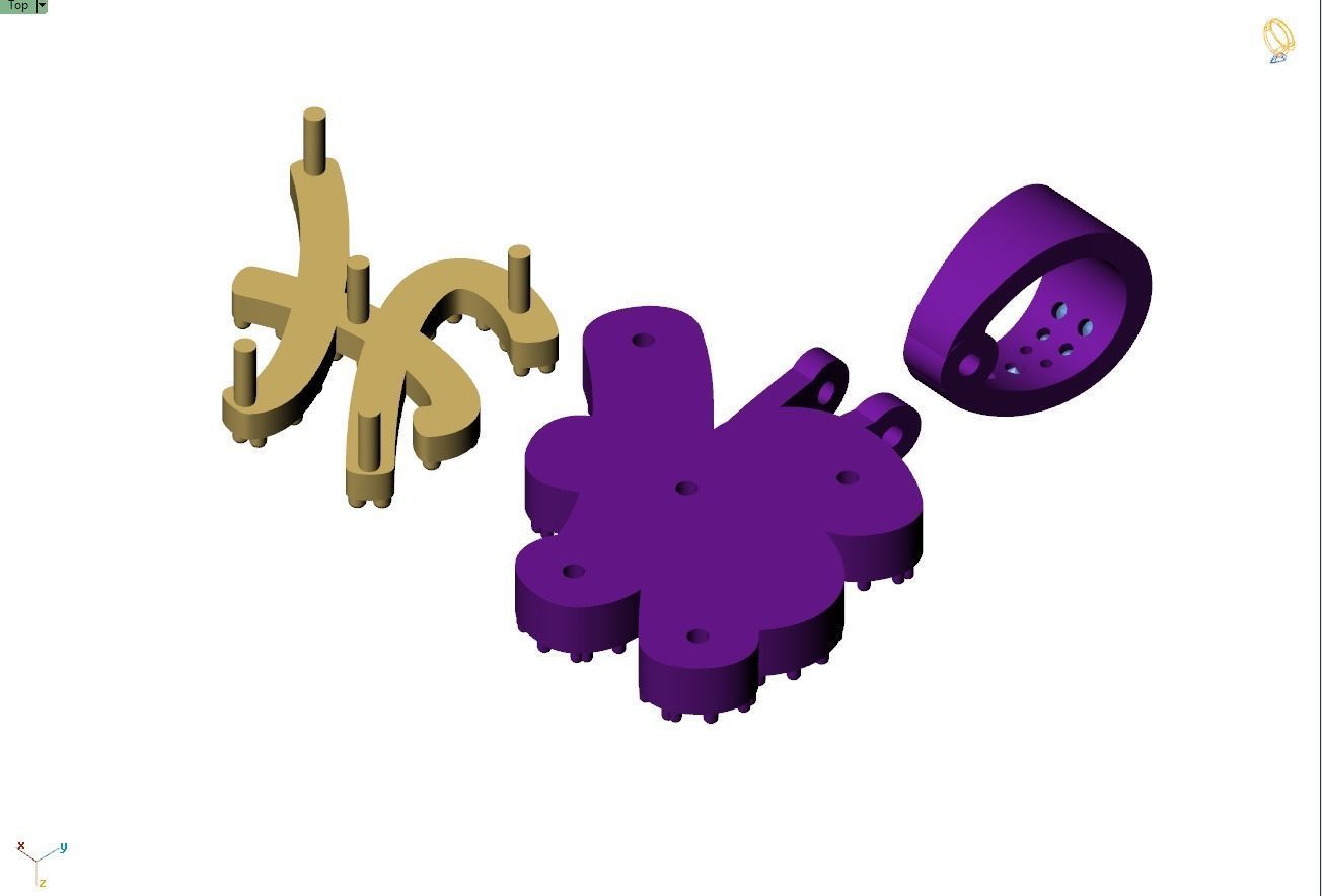 Custom Initial H Letter Diamond Pendant A to Z Alphabet Necklace 3D print model_13