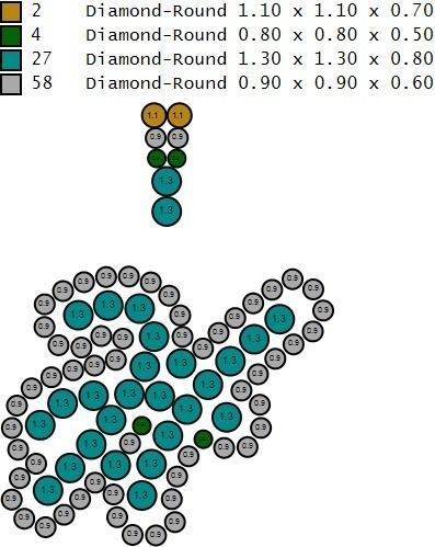 Custom Initial H Letter Diamond Pendant A to Z Alphabet Necklace 3D print model_17