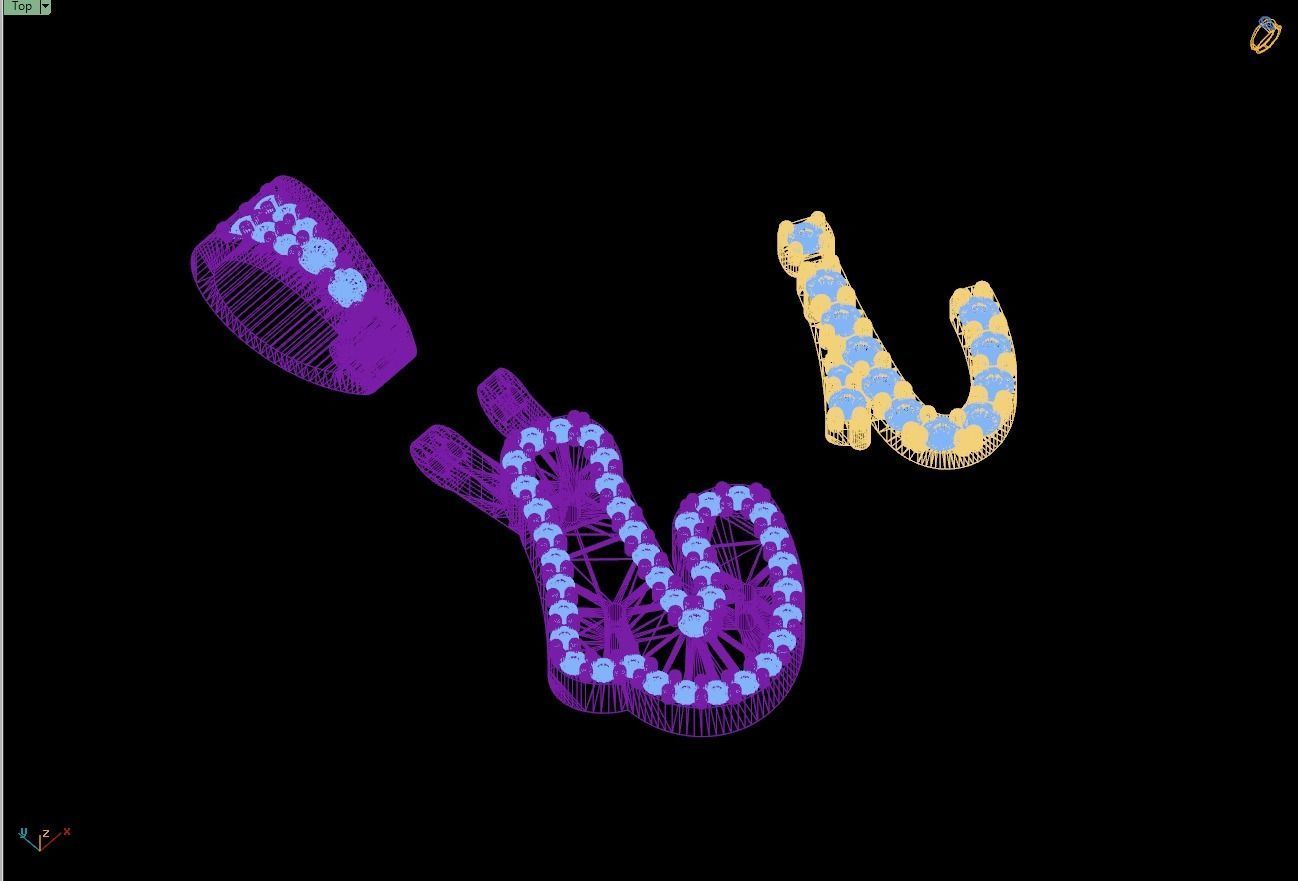 Custom Initial I Letter Diamond Pendant A to Z Alphabet Necklace 3D print model_15