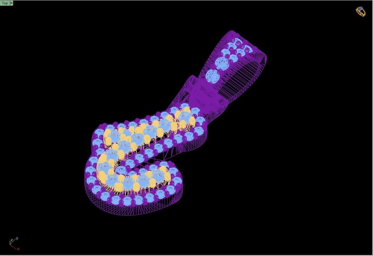 Custom Initial I Letter Diamond Pendant A to Z Alphabet Necklace 3D print model_14