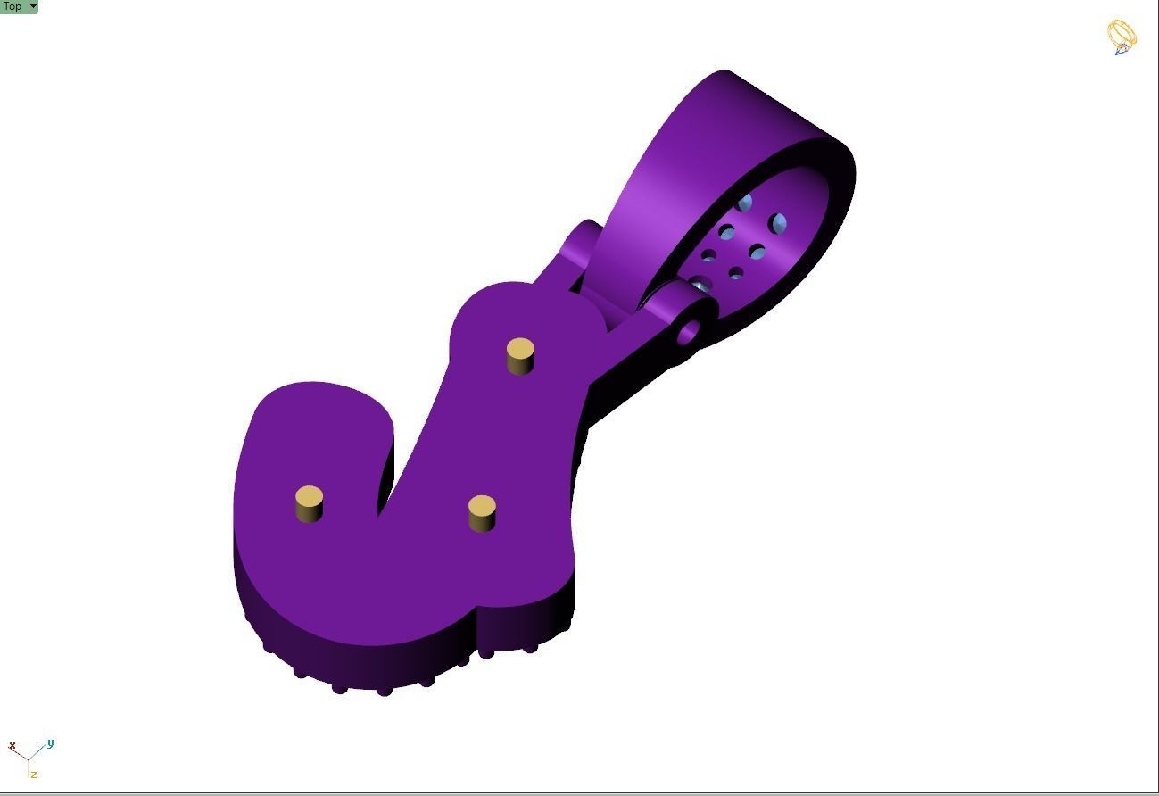 Custom Initial I Letter Diamond Pendant A to Z Alphabet Necklace 3D print model_9