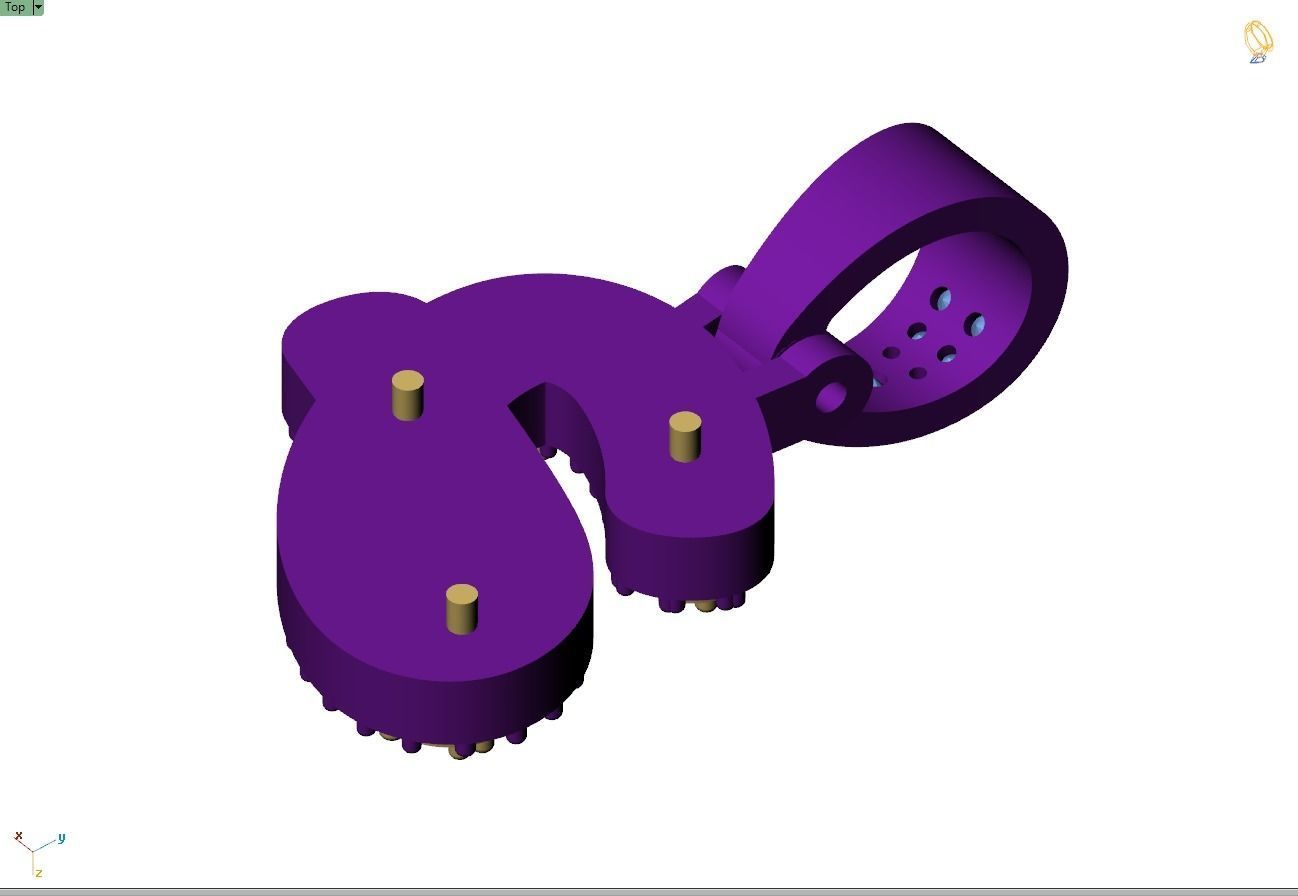 Custom Initial J Letter Diamond Pendant A to Z Alphabet Necklace 3D print model_9