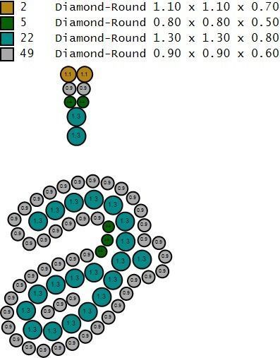 Custom Initial J Letter Diamond Pendant A to Z Alphabet Necklace 3D print model_17