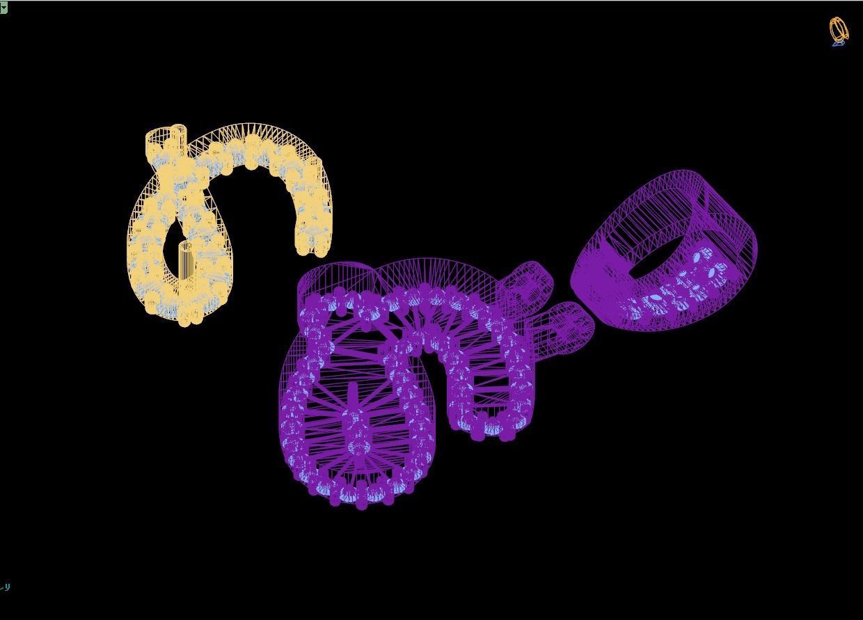 Custom Initial J Letter Diamond Pendant A to Z Alphabet Necklace 3D print model_16