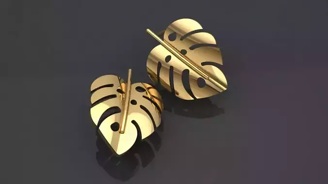 1 leafs earrings