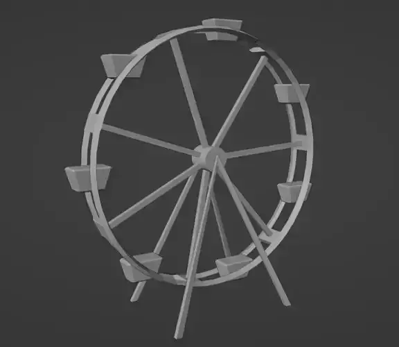 Ferry - Observation Wheel low poly 3D animated