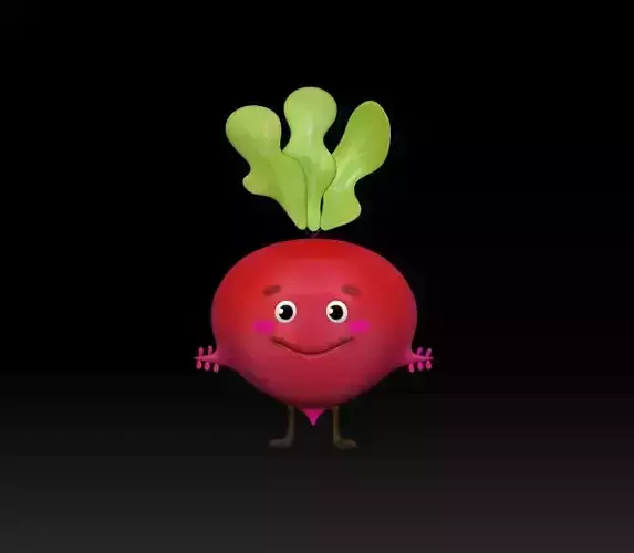 cartoon radish