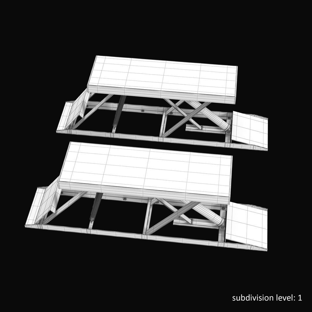 Car Lift Low-poly 3D model_22
