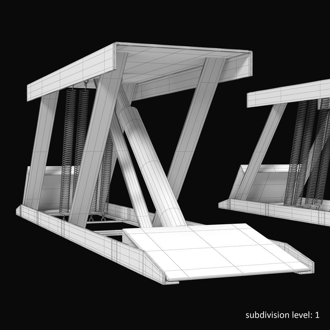 Car Lift Low-poly 3D model_18