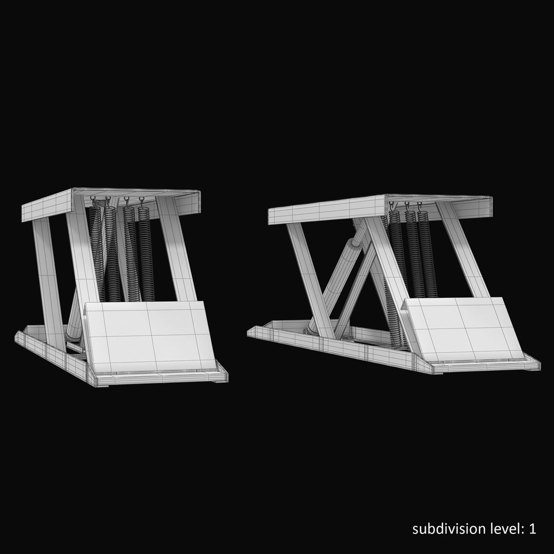 Car Lift Low-poly 3D model_28