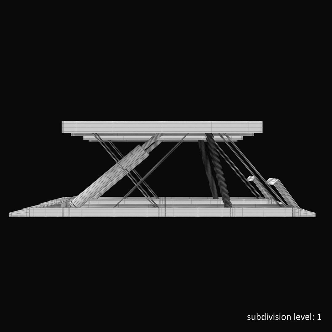 Car Lift Low-poly 3D model_26