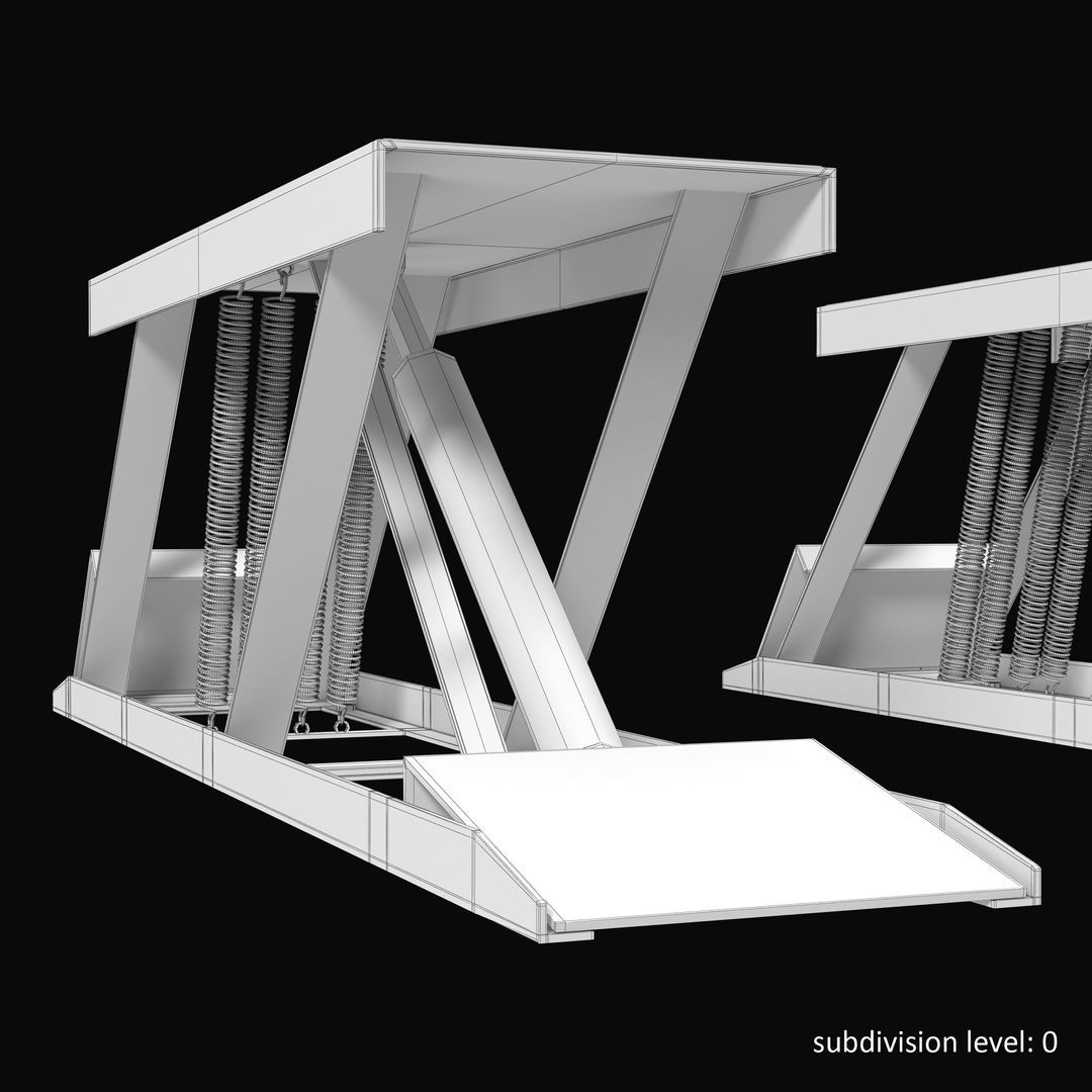 Car Lift Low-poly 3D model_17