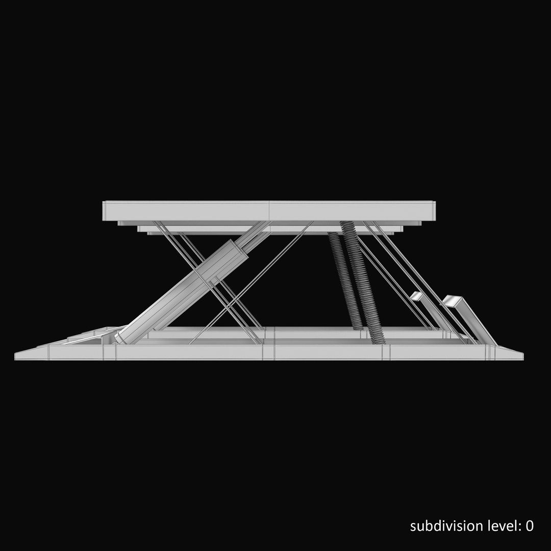 Car Lift Low-poly 3D model_25