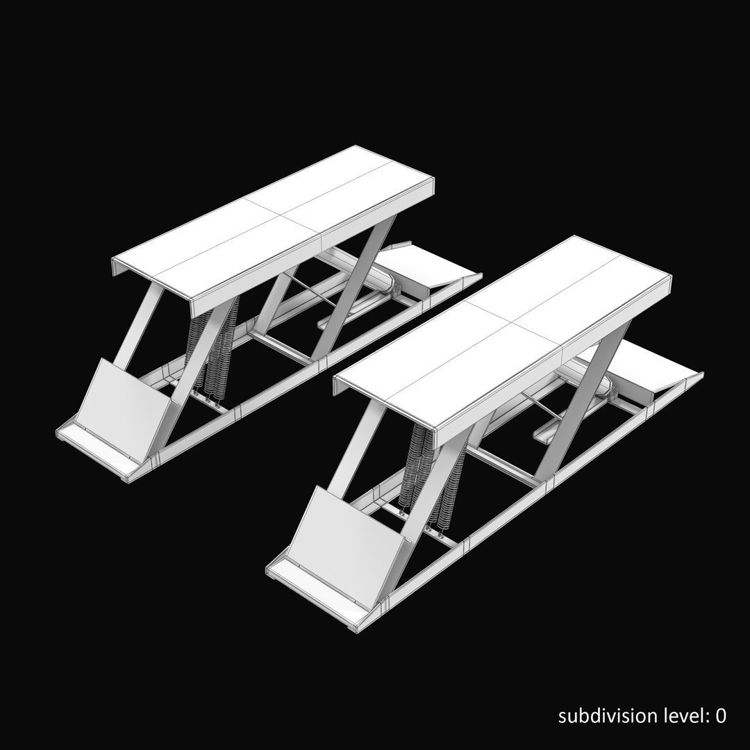 Car Lift Low-poly 3D model_23