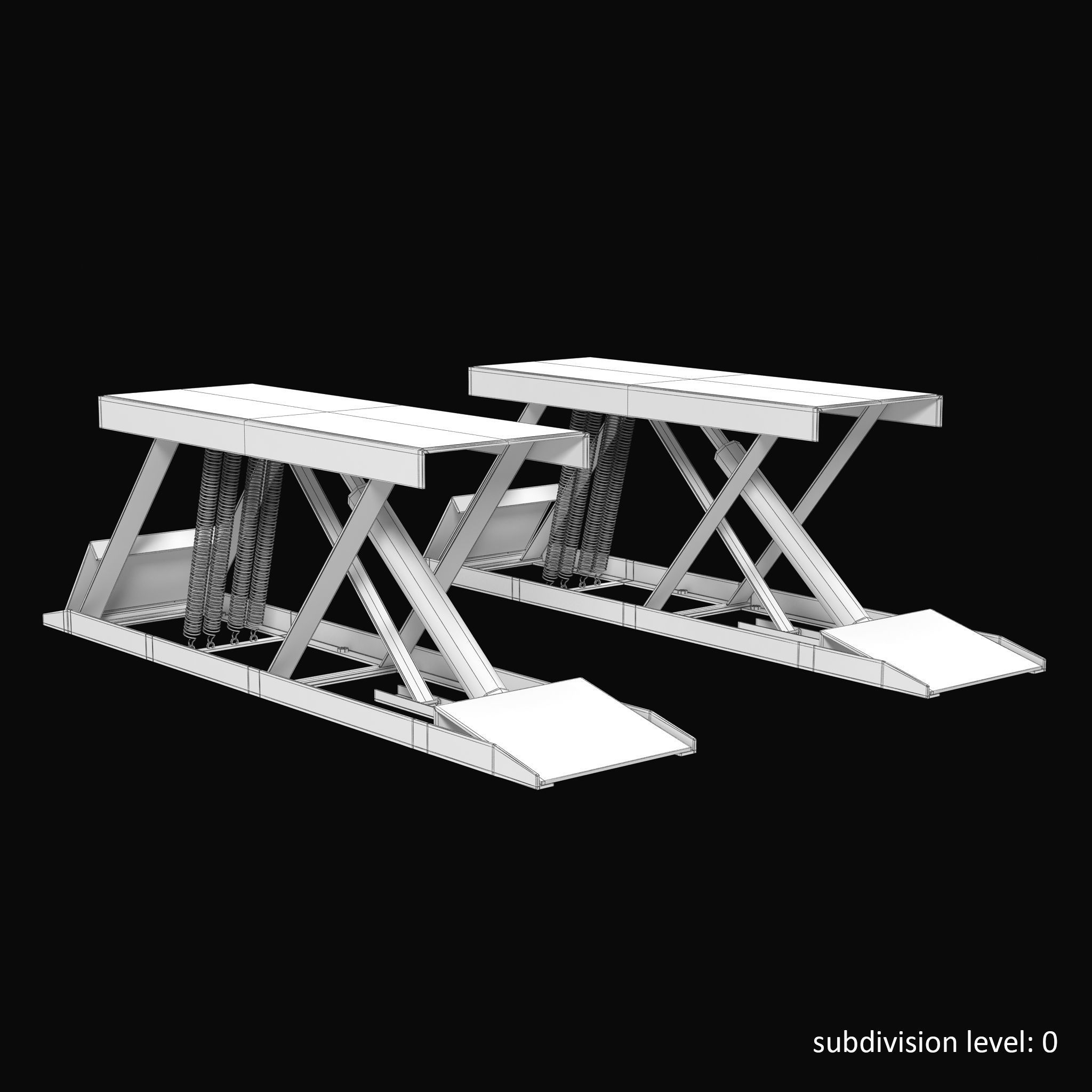 Car Lift Low-poly 3D model_15