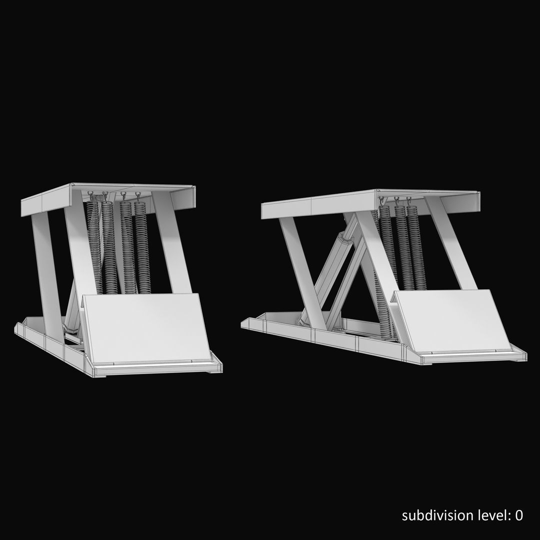 Car Lift Low-poly 3D model_27