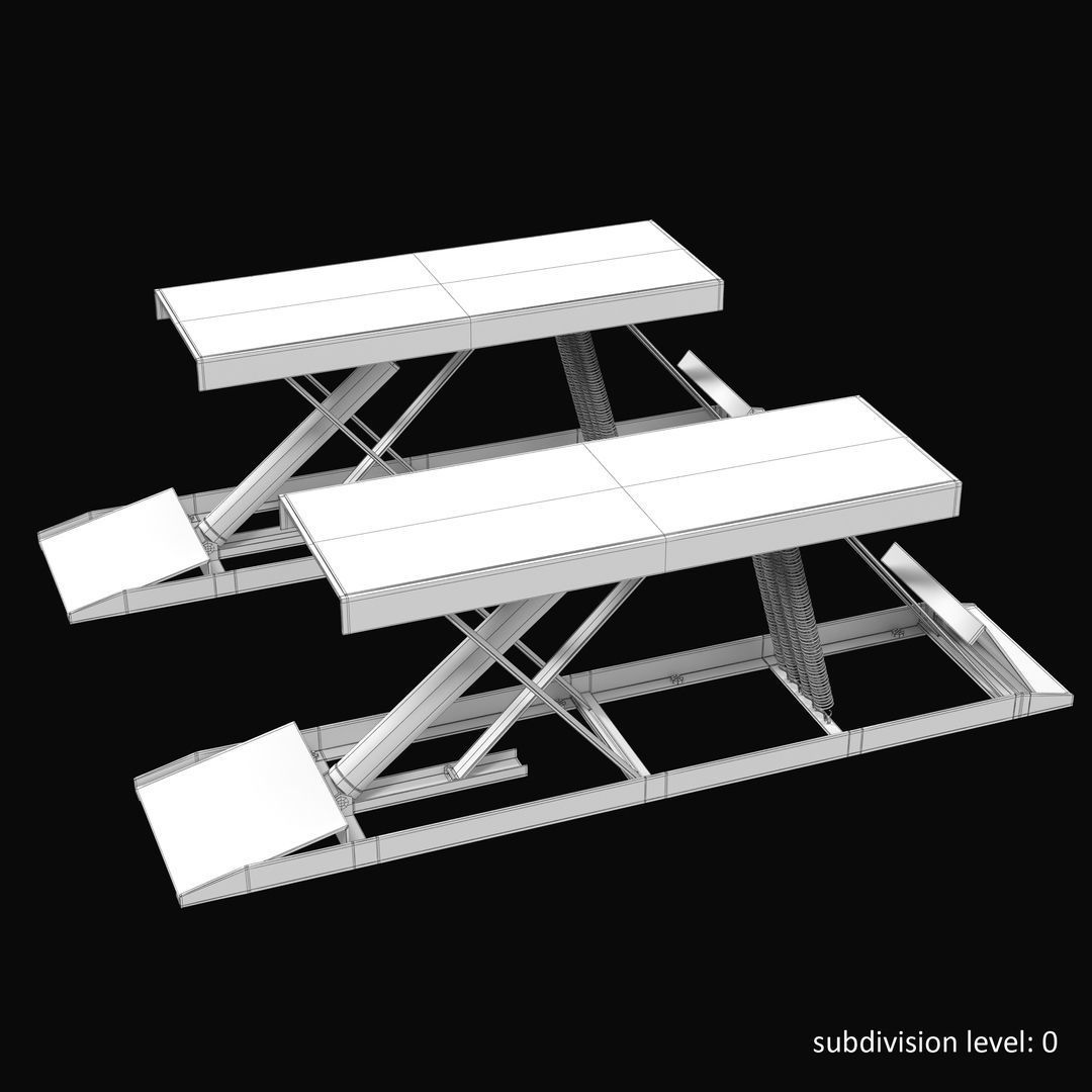 Car Lift Low-poly 3D model_19