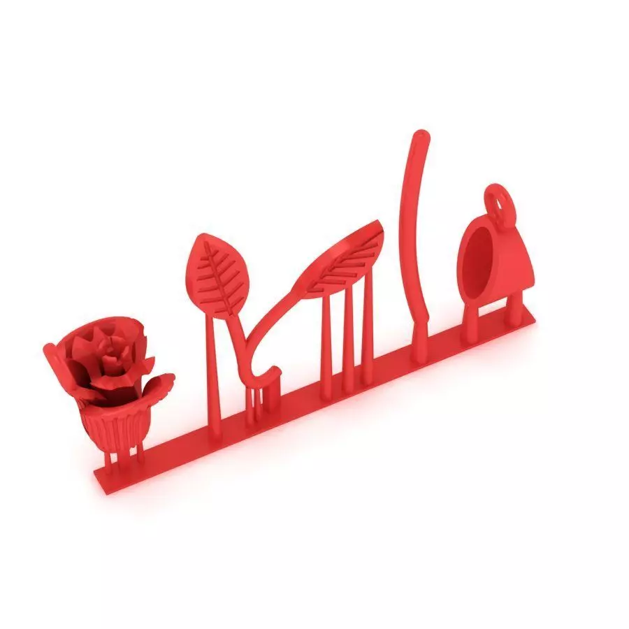 Golden Blossom  3D print model_7