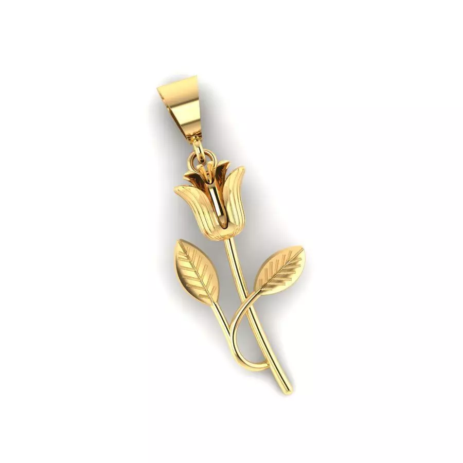 Golden Blossom  3D print model_5