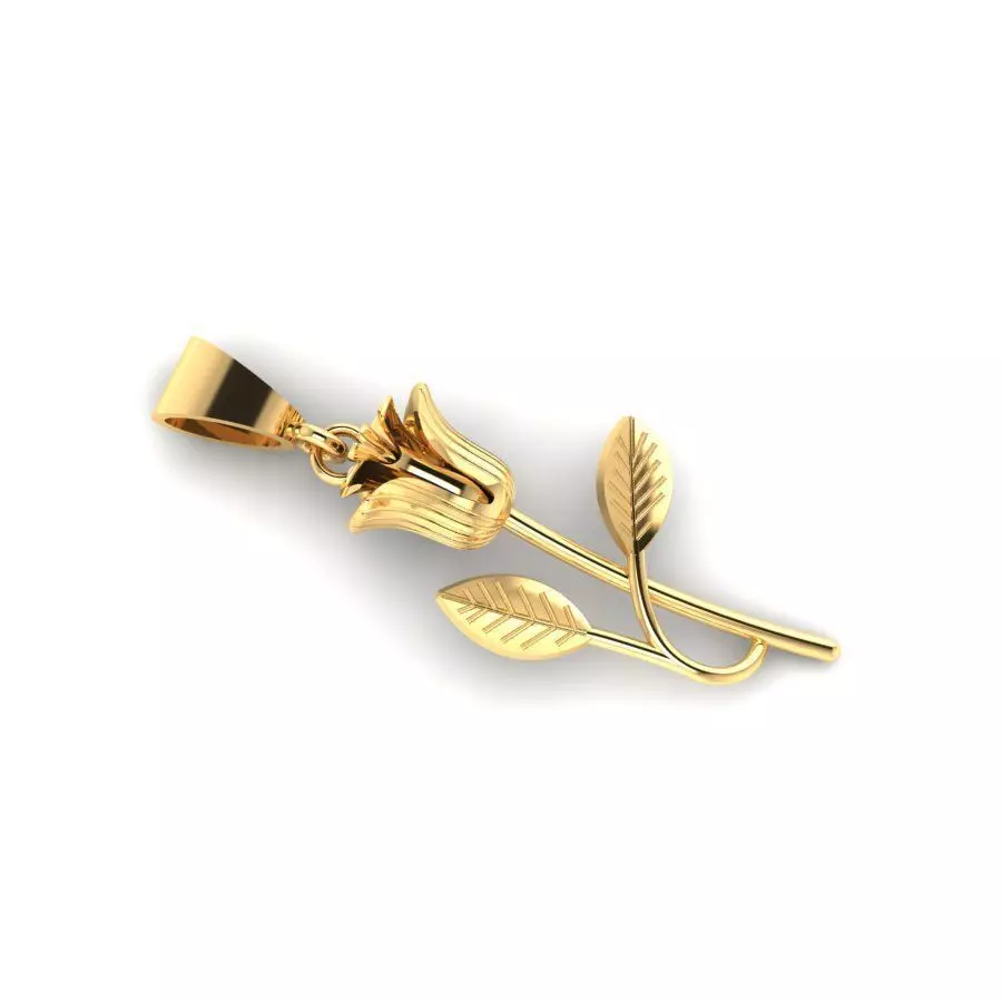 Golden Blossom  3D print model_4