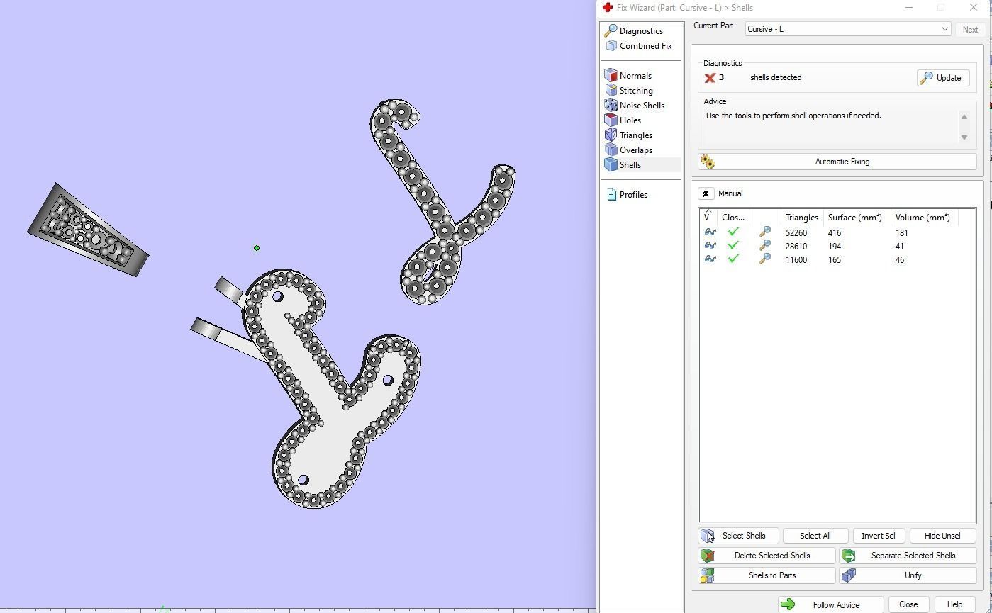 Custom Initial L Letter Diamond Pendant A to Z Alphabet Necklace 3D print model_18
