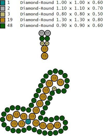 Custom Initial L Letter Diamond Pendant A to Z Alphabet Necklace 3D print model_17