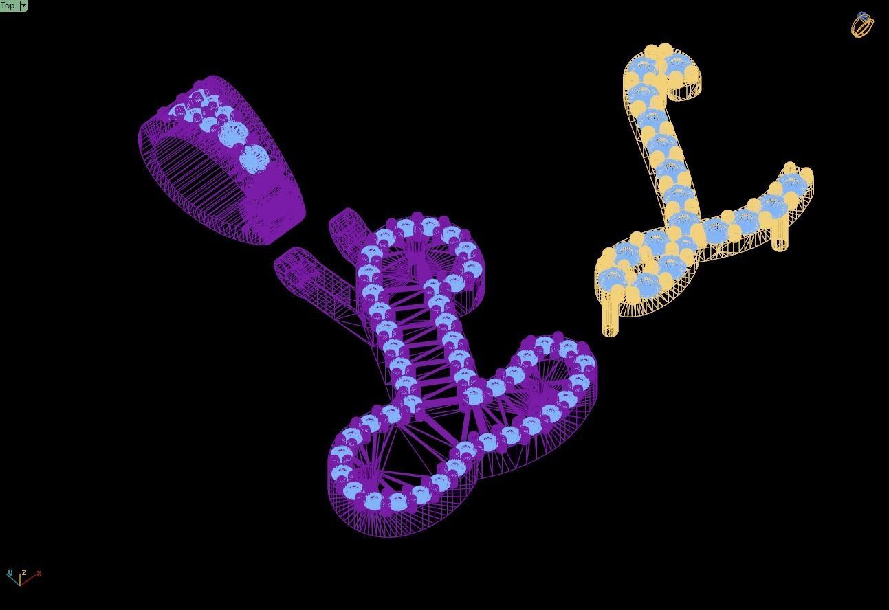 Custom Initial L Letter Diamond Pendant A to Z Alphabet Necklace 3D print model_15