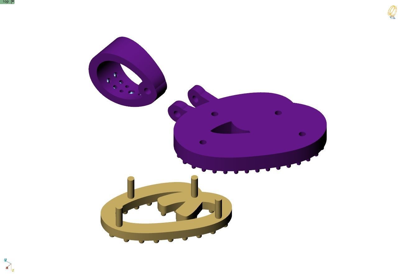 Custom Initial O Letter Diamond Pendant A to Z Alphabet Necklace 3D print model_12