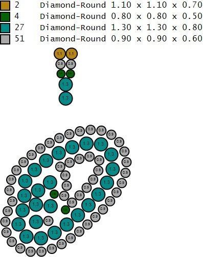 Custom Initial O Letter Diamond Pendant A to Z Alphabet Necklace 3D print model_17