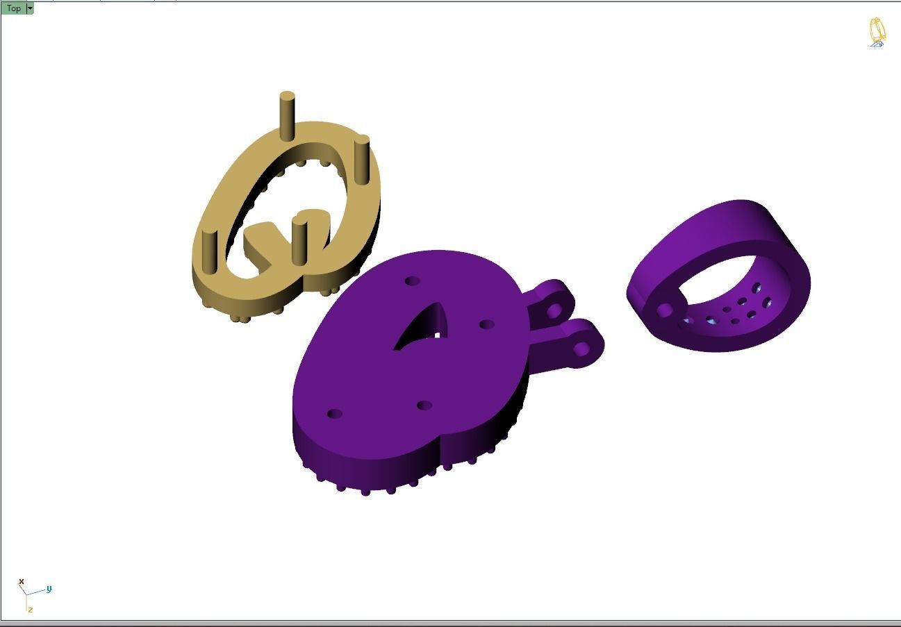 Custom Initial O Letter Diamond Pendant A to Z Alphabet Necklace 3D print model_13