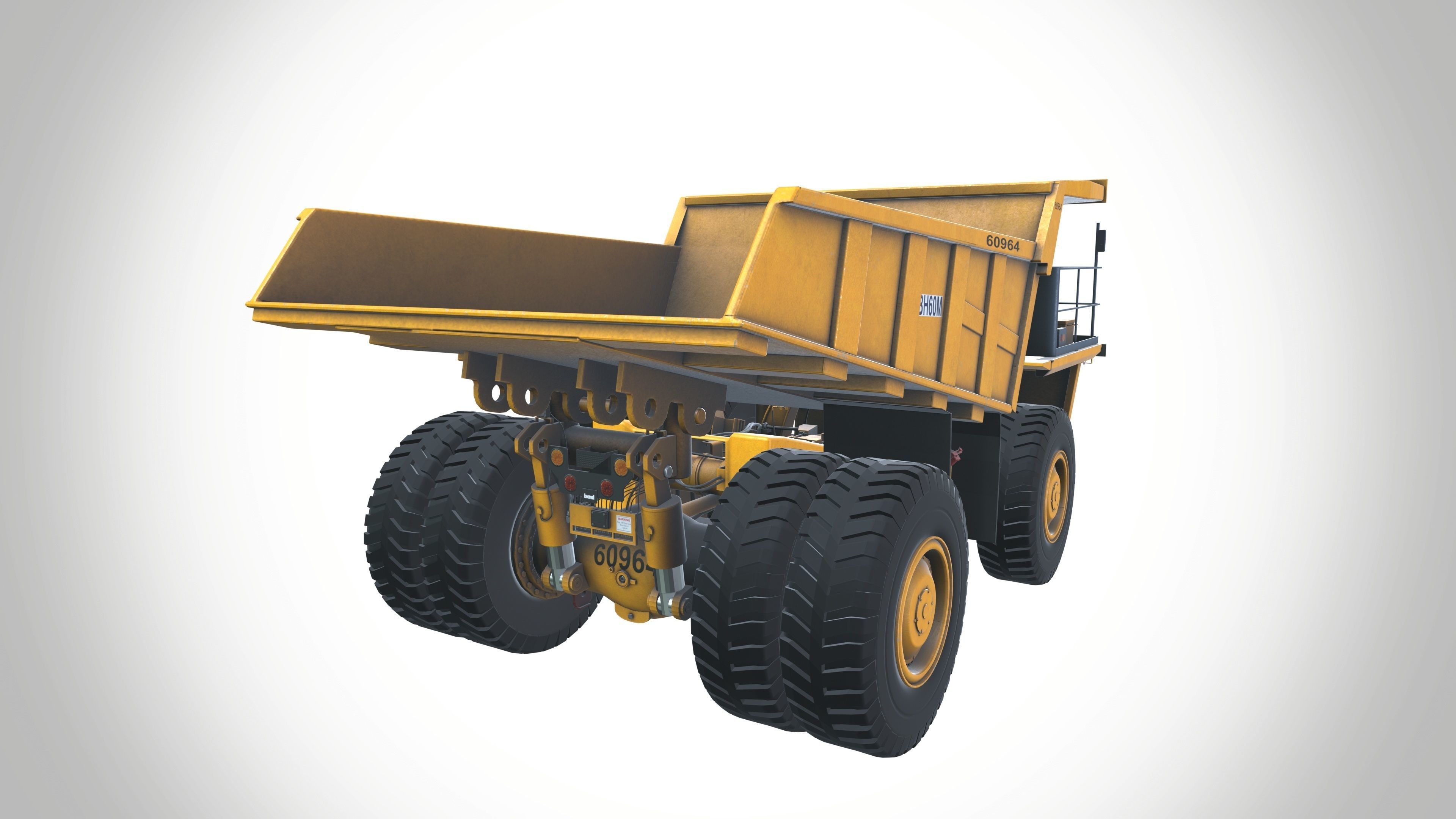 BH100 BEML Mining CONSTRUCTION OPENCAST MINING REAR DUMPERS 3D model_4