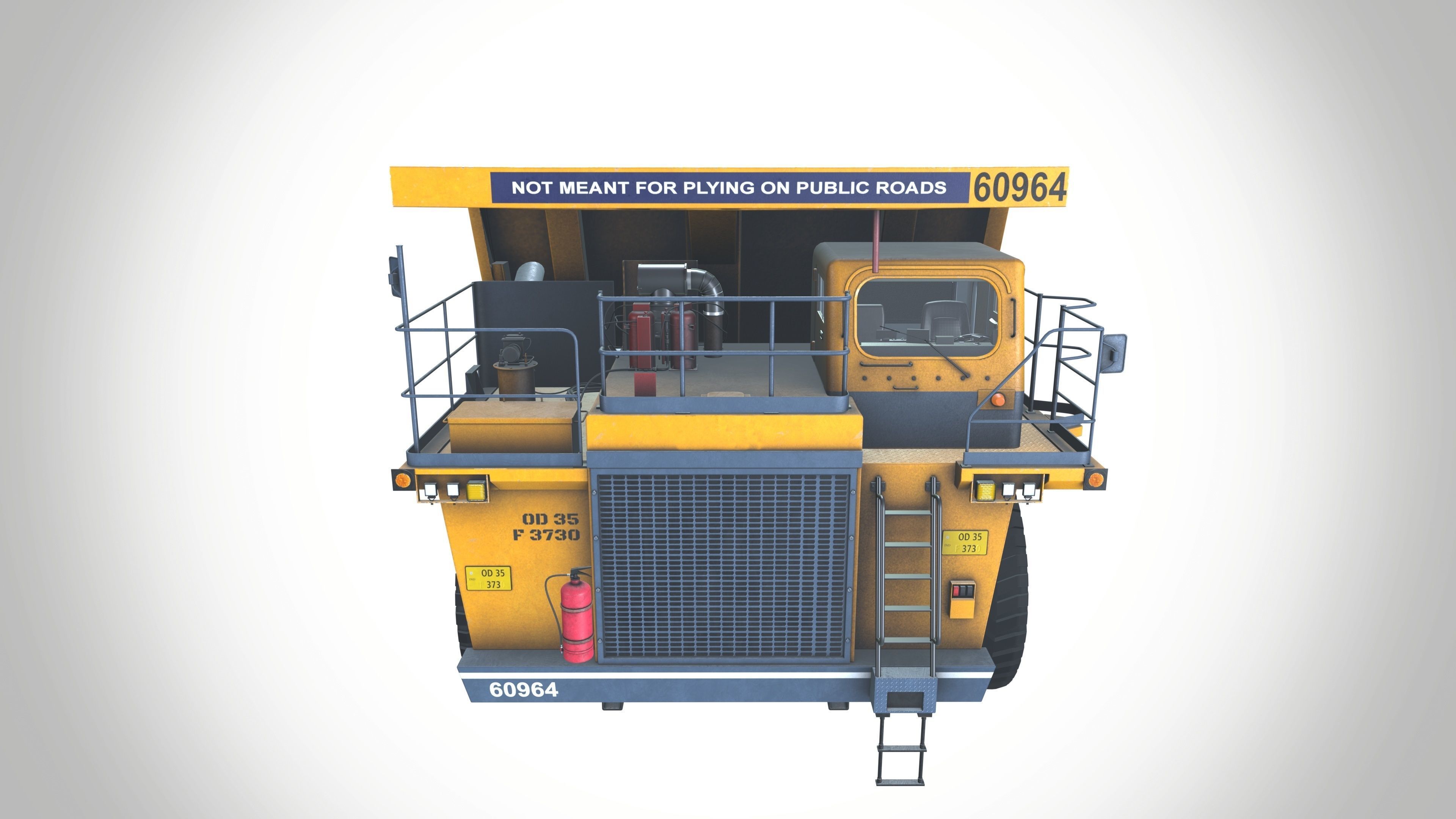 BH100 BEML Mining CONSTRUCTION OPENCAST MINING REAR DUMPERS 3D model_8