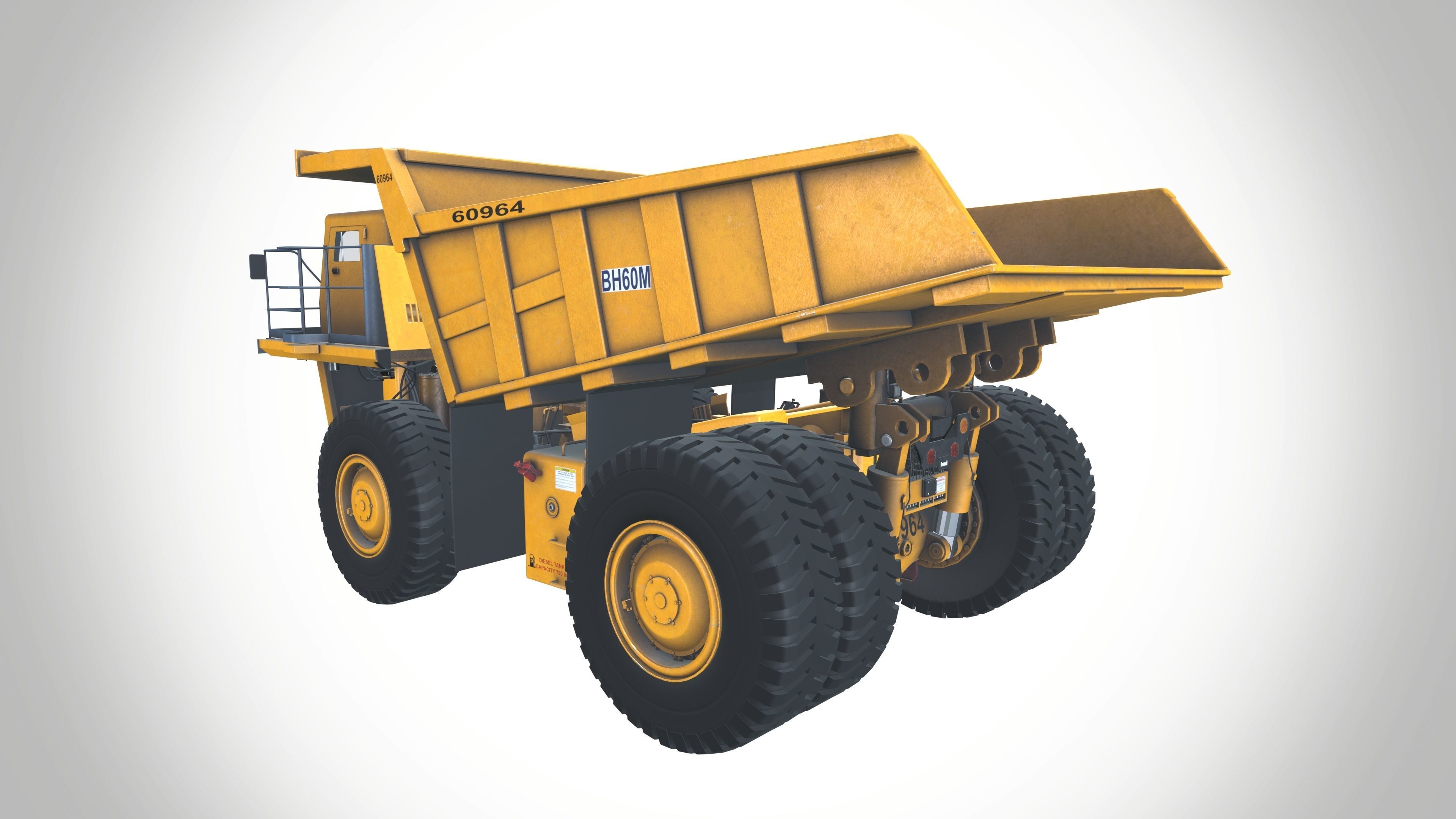BH100 BEML Mining CONSTRUCTION OPENCAST MINING REAR DUMPERS 3D model_5