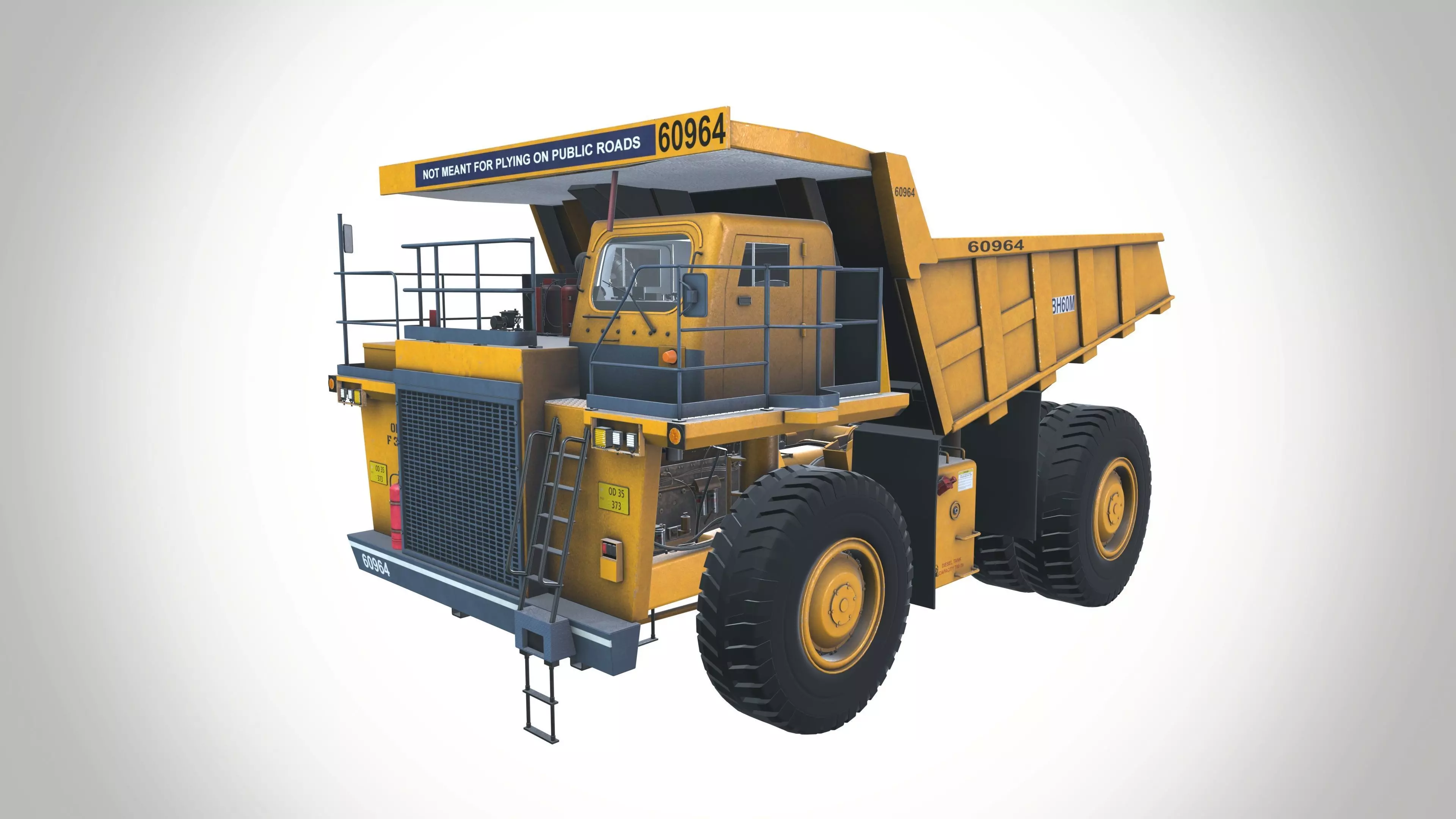 BH100 BEML Mining CONSTRUCTION OPENCAST MINING REAR DUMPERS 3D model_0