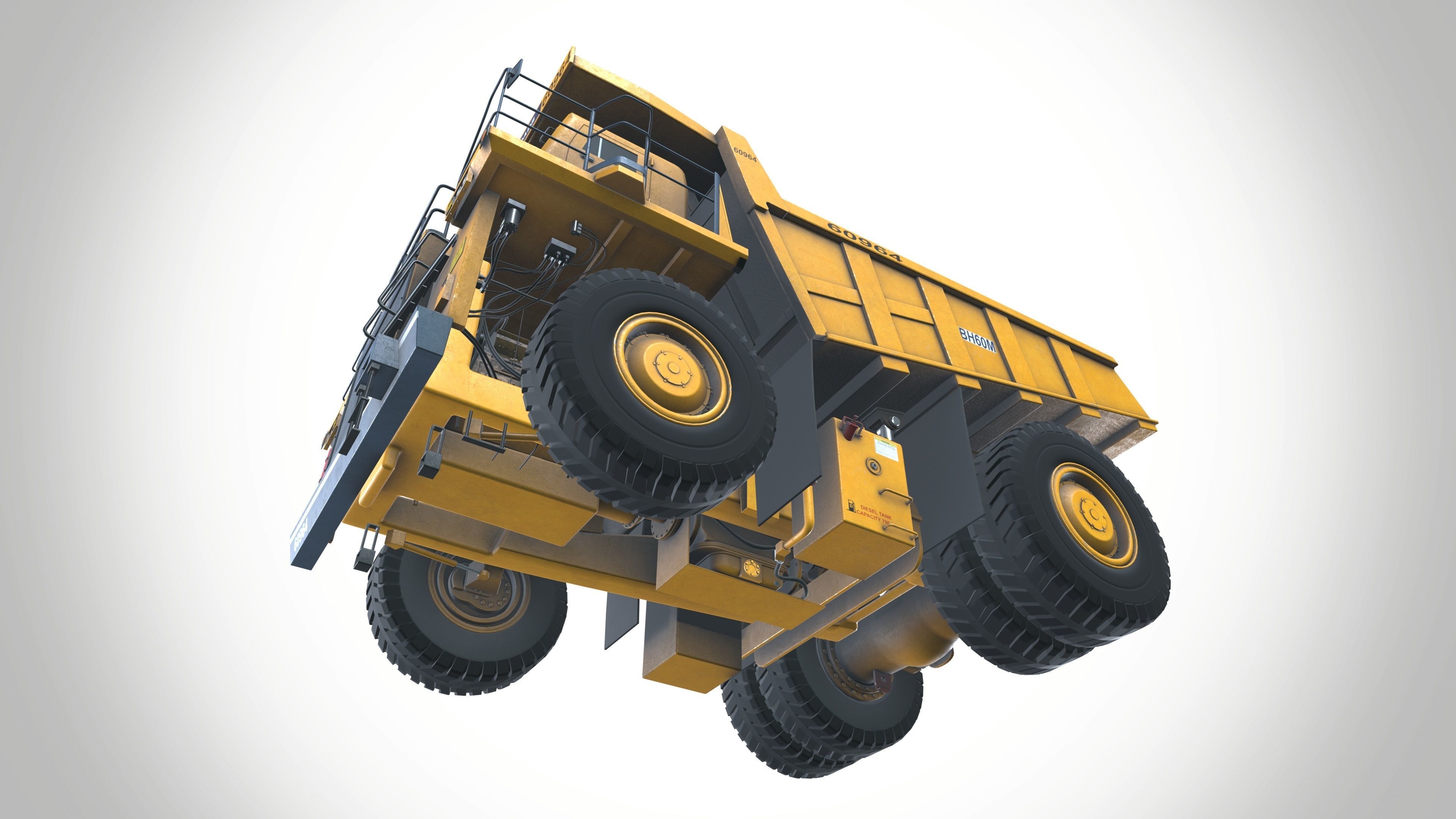 BH100 BEML Mining CONSTRUCTION OPENCAST MINING REAR DUMPERS 3D model_7