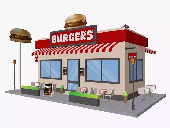 Cartoon Burgers Restaurant