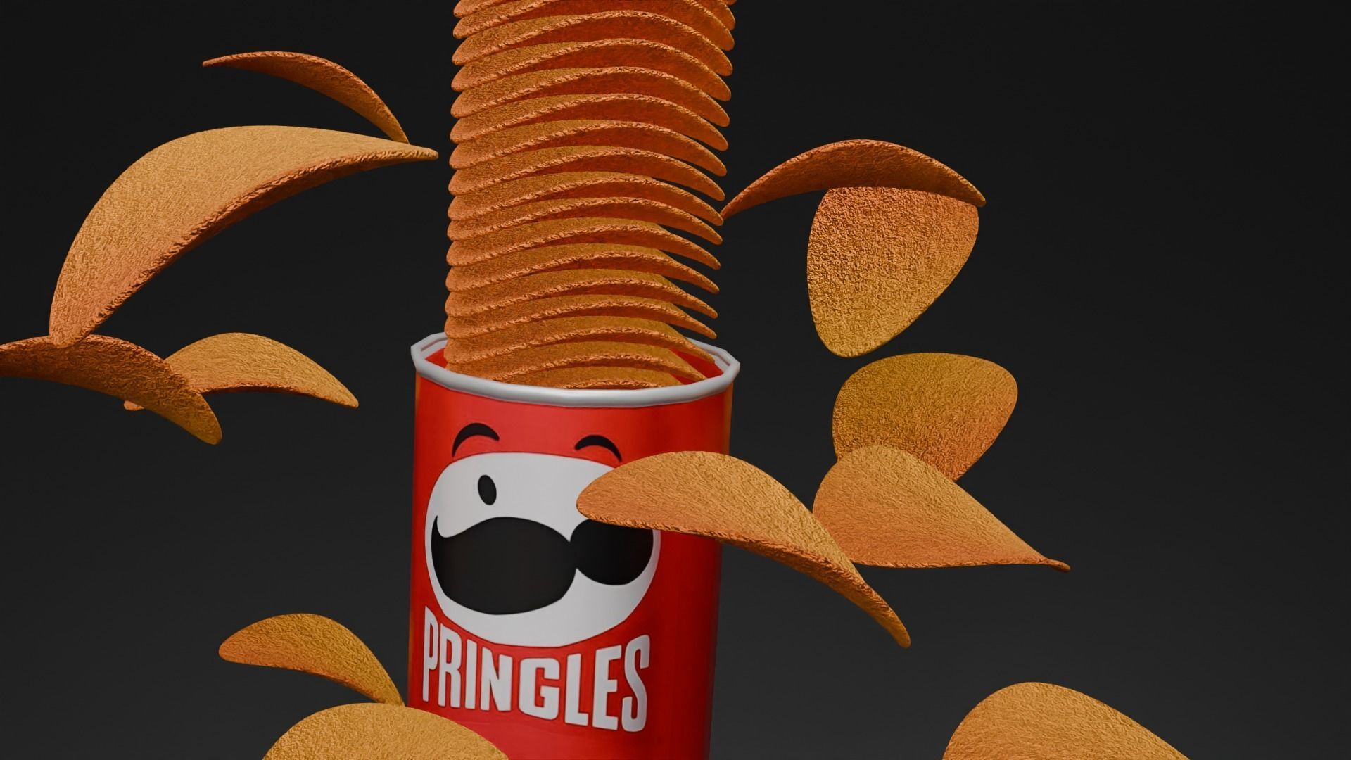 PRINGLES CHIPS BOX 3D MODEL 3D model_9