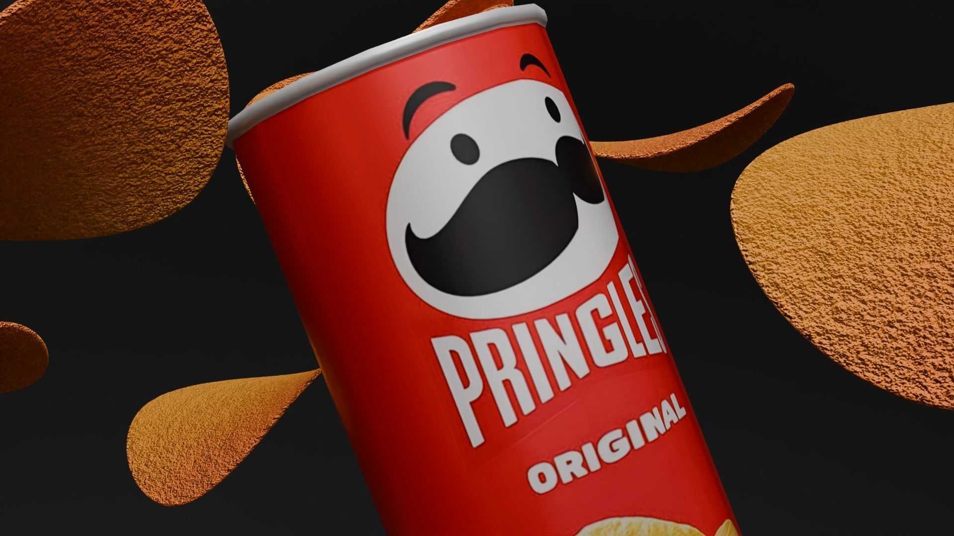 PRINGLES CHIPS BOX 3D MODEL 3D model_1